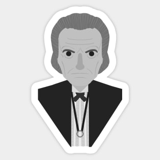 First Doctor black and white sticker Sticker